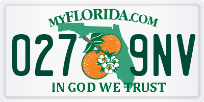 FL license plate 0279NV