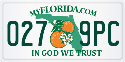 FL license plate 0279PC