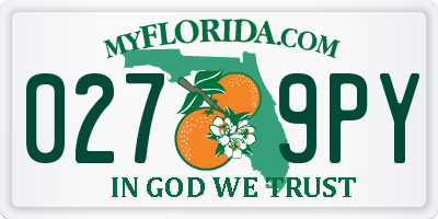 FL license plate 0279PY
