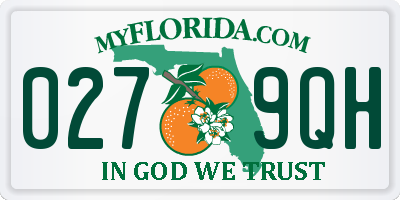 FL license plate 0279QH