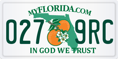 FL license plate 0279RC