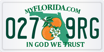 FL license plate 0279RG