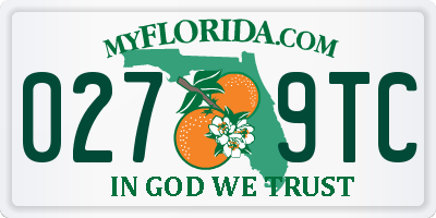 FL license plate 0279TC