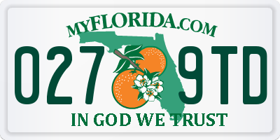 FL license plate 0279TD