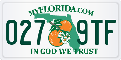 FL license plate 0279TF