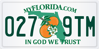 FL license plate 0279TM