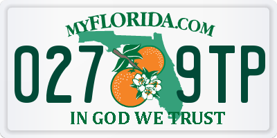 FL license plate 0279TP