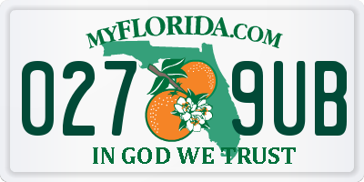 FL license plate 0279UB