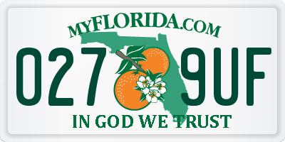 FL license plate 0279UF