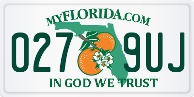 FL license plate 0279UJ