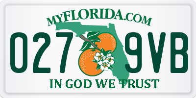 FL license plate 0279VB