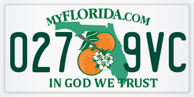 FL license plate 0279VC