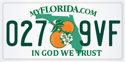 FL license plate 0279VF