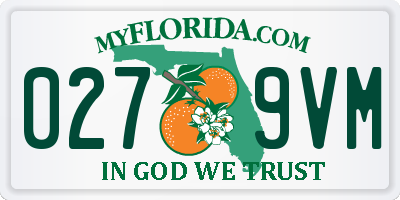 FL license plate 0279VM