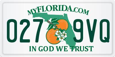 FL license plate 0279VQ