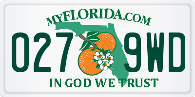 FL license plate 0279WD