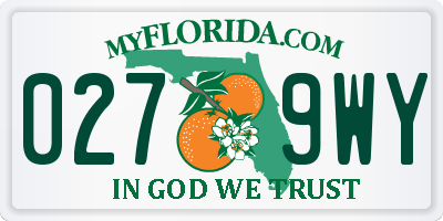 FL license plate 0279WY