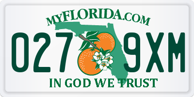FL license plate 0279XM