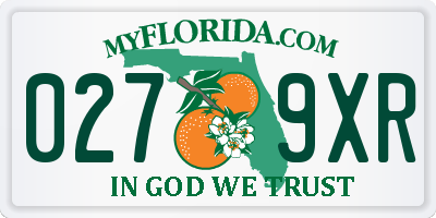 FL license plate 0279XR