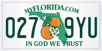 FL license plate 0279YU