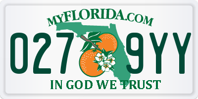 FL license plate 0279YY