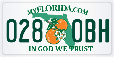FL license plate 0280BH