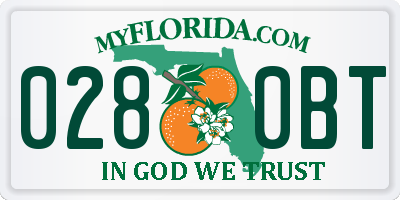 FL license plate 0280BT