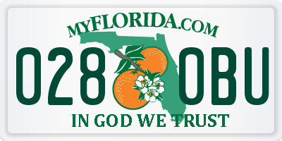 FL license plate 0280BU