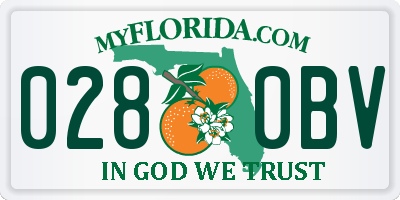 FL license plate 0280BV