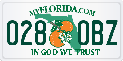 FL license plate 0280BZ