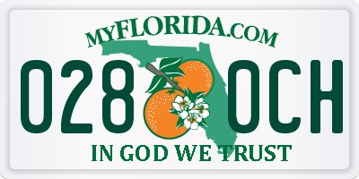 FL license plate 0280CH