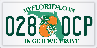 FL license plate 0280CP