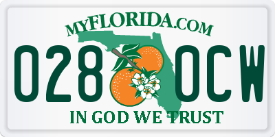 FL license plate 0280CW