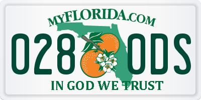 FL license plate 0280DS