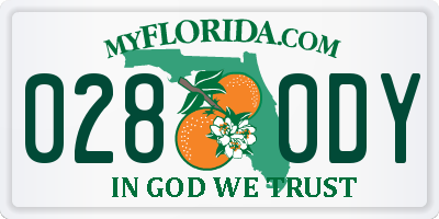 FL license plate 0280DY