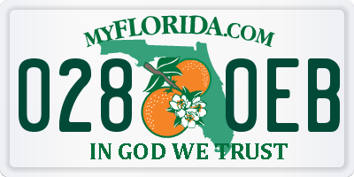 FL license plate 0280EB