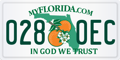 FL license plate 0280EC