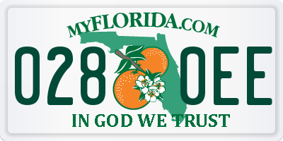 FL license plate 0280EE