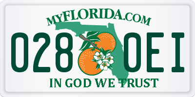 FL license plate 0280EI