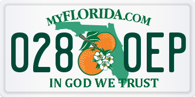 FL license plate 0280EP