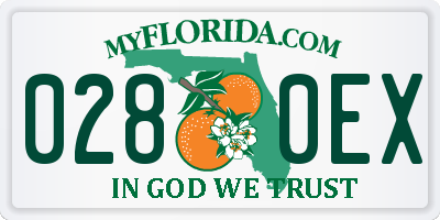 FL license plate 0280EX