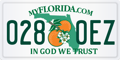 FL license plate 0280EZ