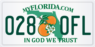 FL license plate 0280FL