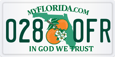 FL license plate 0280FR