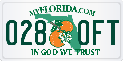 FL license plate 0280FT