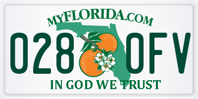 FL license plate 0280FV