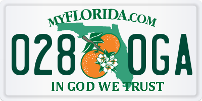 FL license plate 0280GA