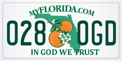 FL license plate 0280GD