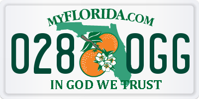 FL license plate 0280GG