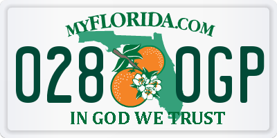 FL license plate 0280GP